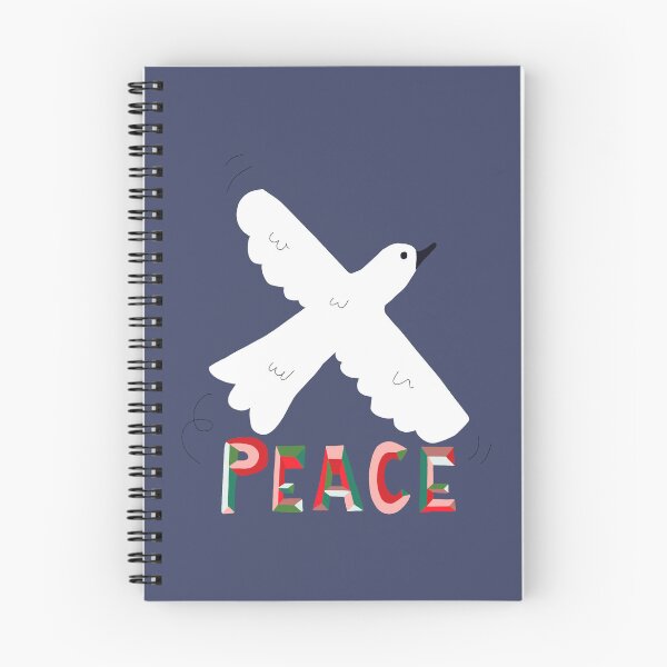 Item preview, Festive peace dove on deep blue background designed and sold by IlustraDeni.