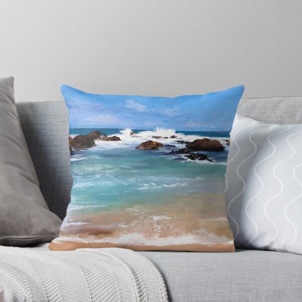 Item preview, Beach canvas oil painting, Landscape, sea side beautiful oil painting, sea view wall art designed and sold by theartofchanuka.