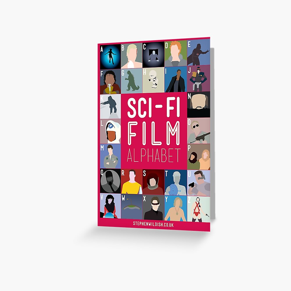 The Sci-fi Film Alphabet Greeting Card