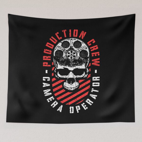 Item preview, Production Crew Camera Operator Movie Film Halloween Skull designed and sold by GrandeDuc.