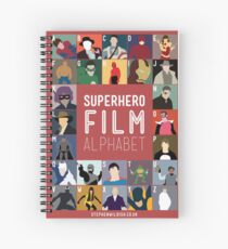 Superhero Film Alphabet Spiral Notebook