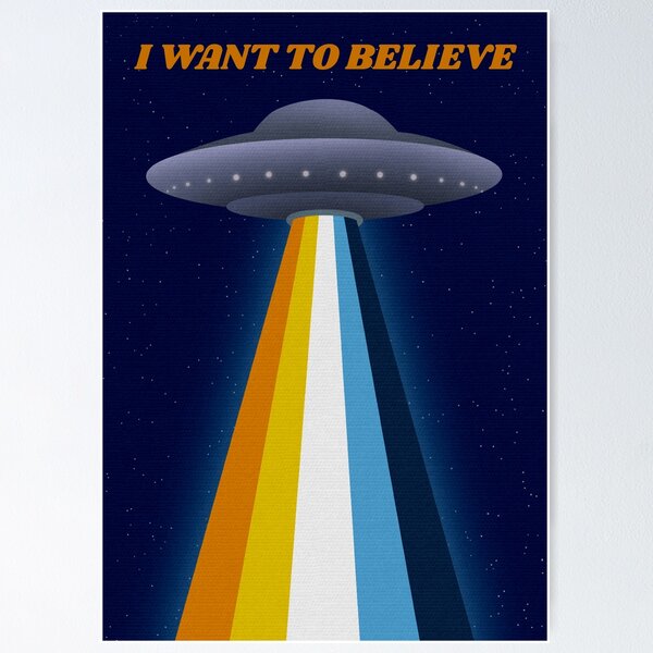 Item preview, Aroace UFO I want to believe  designed and sold by ICantFindMyFish.