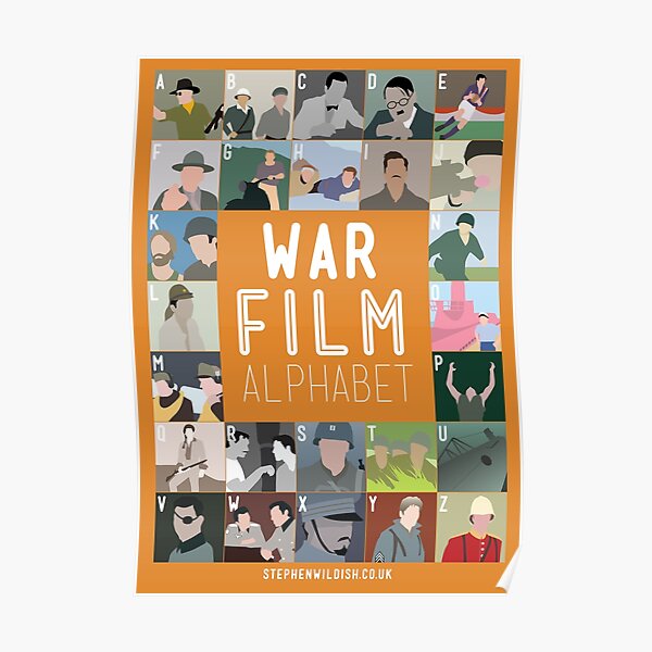 War Film Alphabet Poster