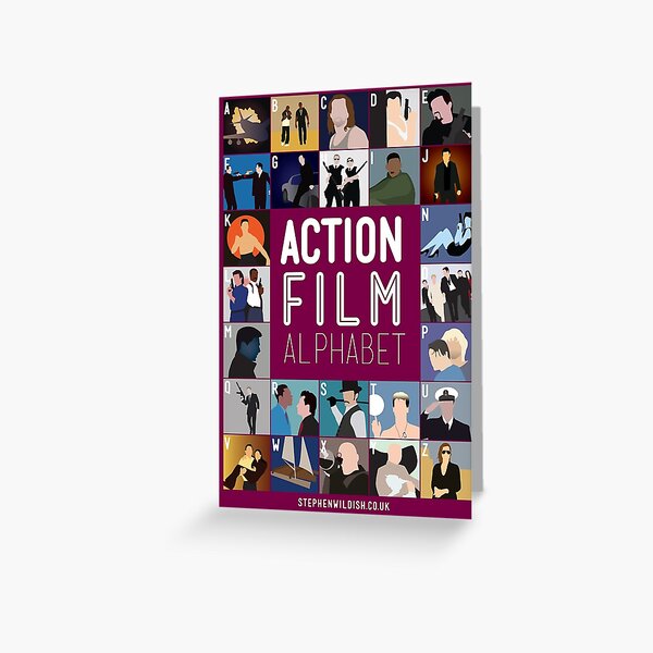 Action Film Alphabet Greeting Card