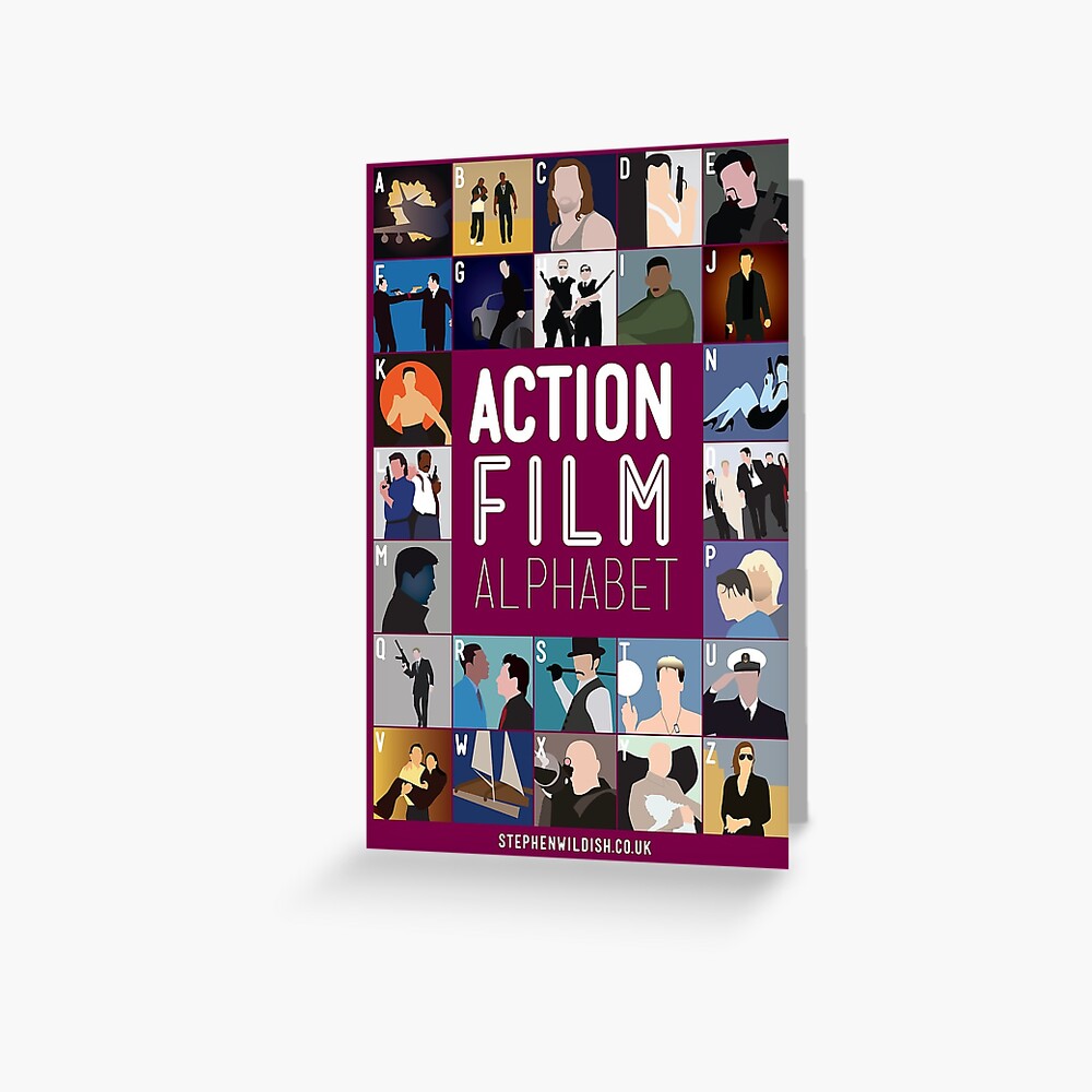 Action Film Alphabet Greeting Card