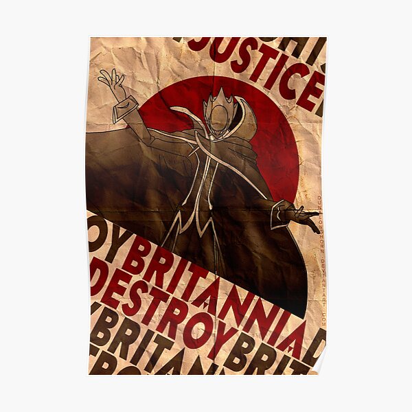 Code Geass | Propagande Lelouch Zero | la justice triomphera Poster