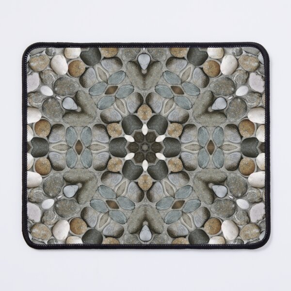 Item preview, symmetrically geometric naturally coloured pebble patterns designed and sold by mister-john.