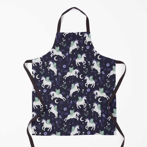 Item preview, pattern with winged unicorns, stars and flowers designed and sold by burbura.