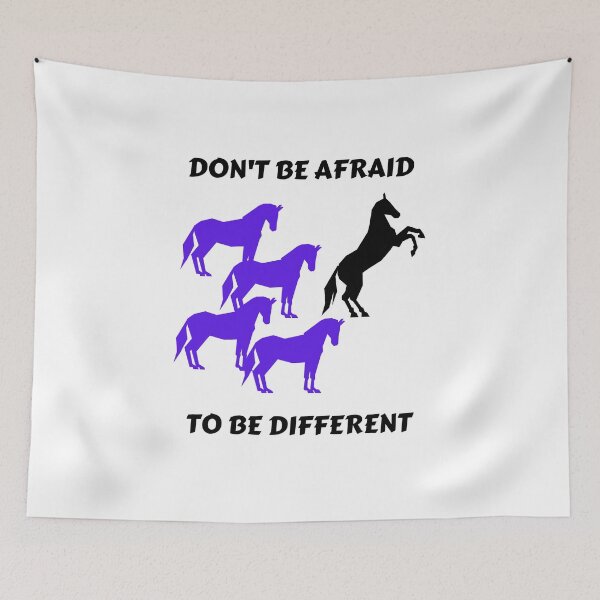 Item preview, DON'T BE AFRAID TO BE DIFFERENT BLACK PRINT designed and sold by IslandBaneMerch.