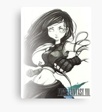 Monochrome Tifa Lockhart Canvas Print