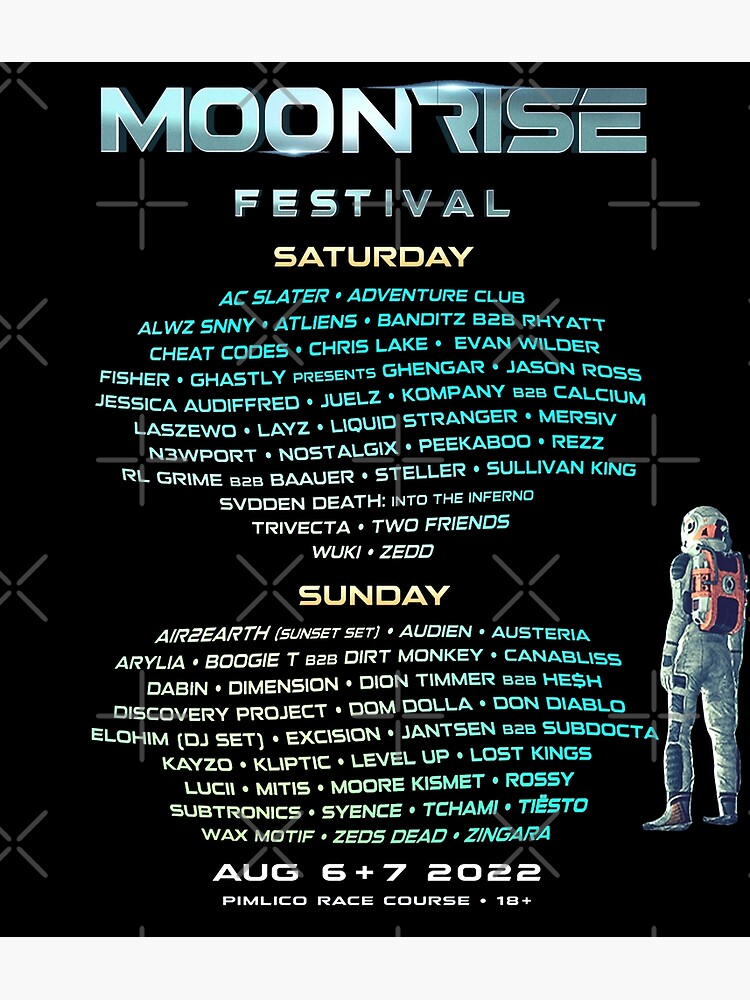 "Moonrise Festival 2022 LineUp" Poster for Sale by bonds69 Redbubble