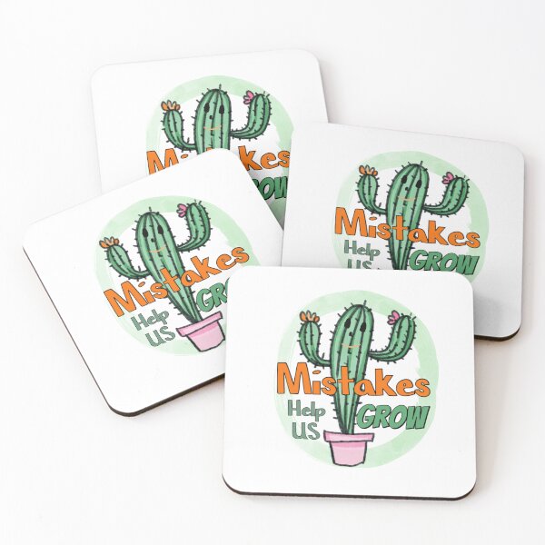Item preview, Mistakes Help Us Grow with Cactuses designed and sold by Ndli.