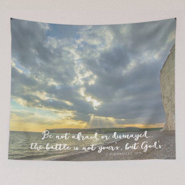 Item preview, Be Not Afraid Bible Verse with Ocean Sunbeams designed and sold by motivateme.