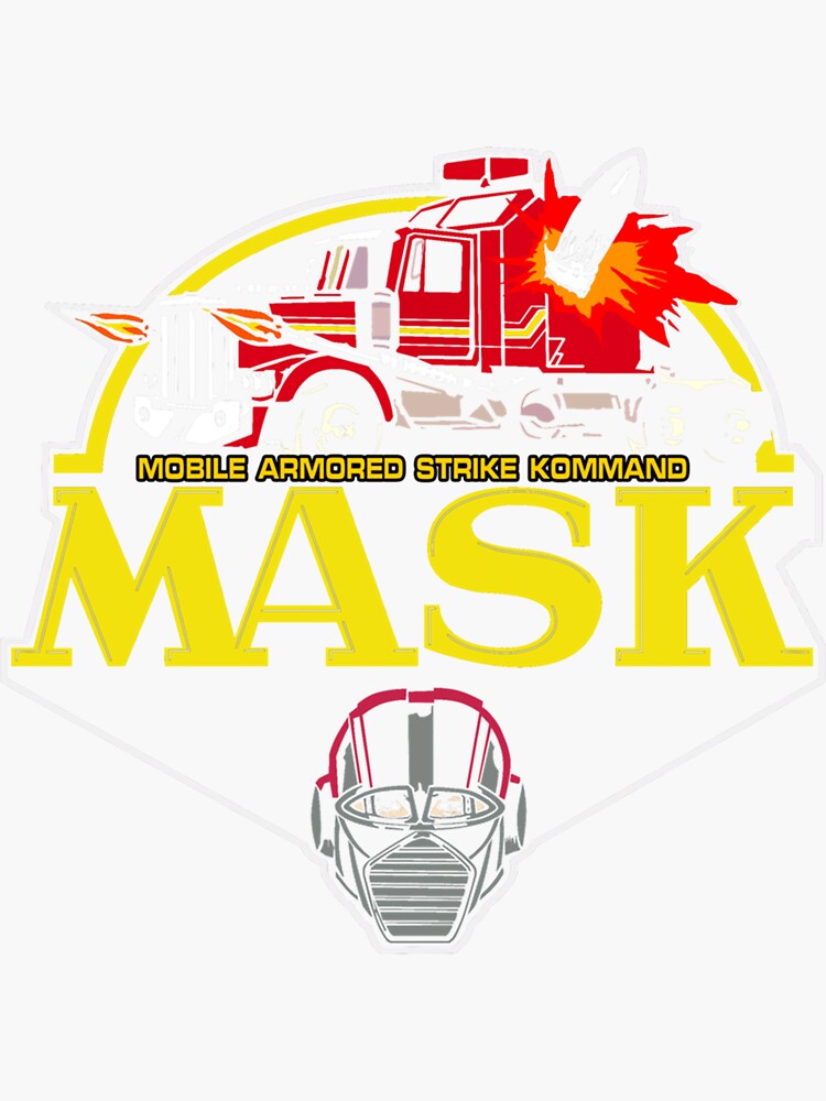 "MASK Mobile Armored Strike Kommand Retro 80's Cartoon" Sticker for