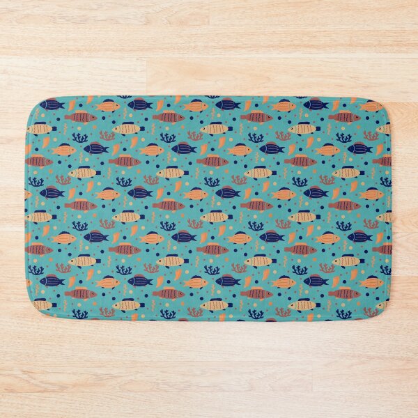 Item preview, flat textured fishes and seaweed designed and sold by Olyanazh.