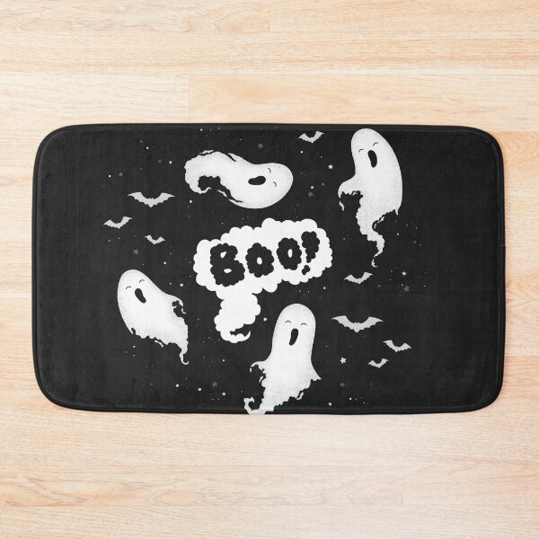 Item preview, Halloween illustration with cute ghosts and lettering Boo designed and sold by DarianaArt.