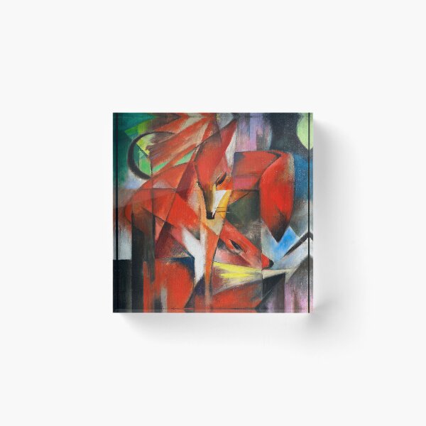 Item preview, The Foxes Cubist Modern art by Franz Marc designed and sold by blackdogshop.