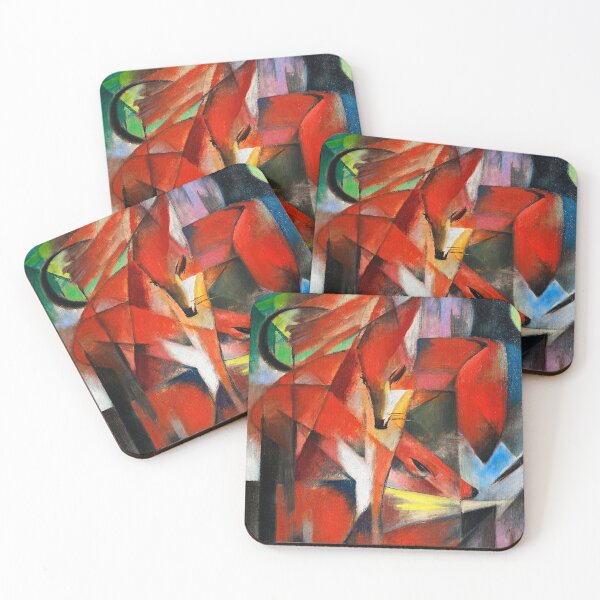 Item preview, The Foxes Cubist Modern art by Franz Marc designed and sold by blackdogshop.