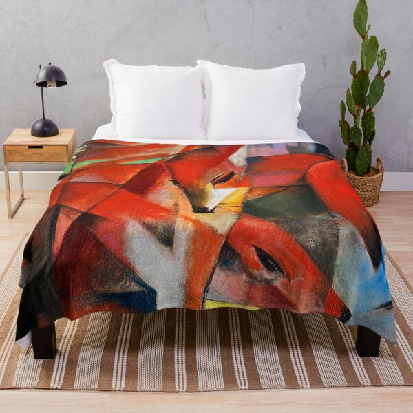 Item preview, The Foxes Cubist Modern art by Franz Marc designed and sold by blackdogshop.