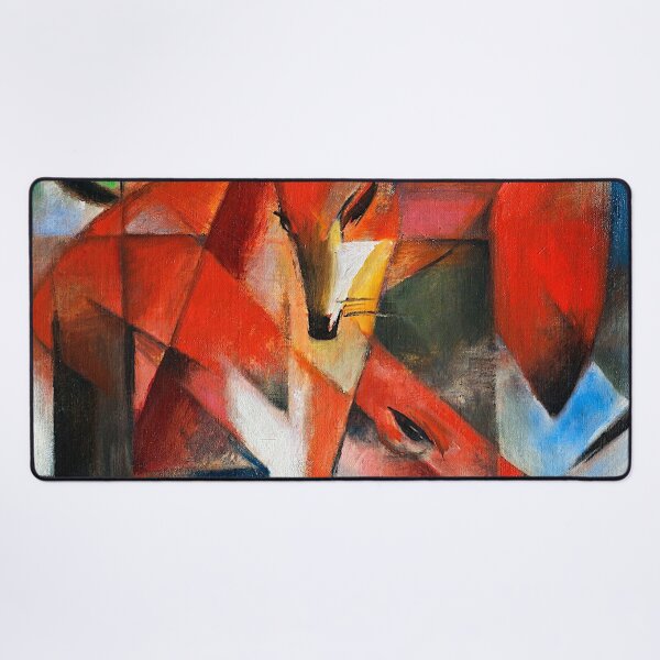 Item preview, The Foxes Cubist Modern art by Franz Marc designed and sold by blackdogshop.