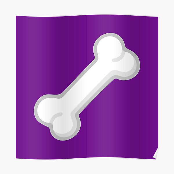 "Bone emoji" Poster for Sale by ThatBanana Redbubble