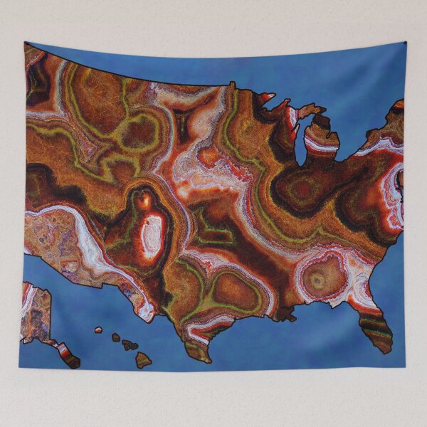 Item preview, United States Artistic Map - Colorful USA  designed and sold by Rocky Mountain Artistry.