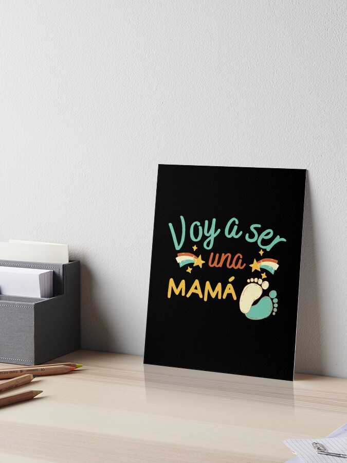 Voy a ser una Mamá Anuncio Embarazo Maternas Día del Madre Canvas Print  for Sale by mamaehm