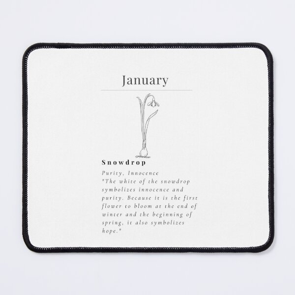 Item preview, Minimalistic Birth flower January Snowdrop flower meaning Innocence and Purity designed and sold by StarsRainDown.