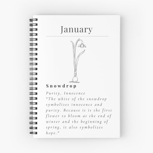 Item preview, Minimalistic Birth flower January Snowdrop flower meaning Innocence and Purity designed and sold by StarsRainDown.