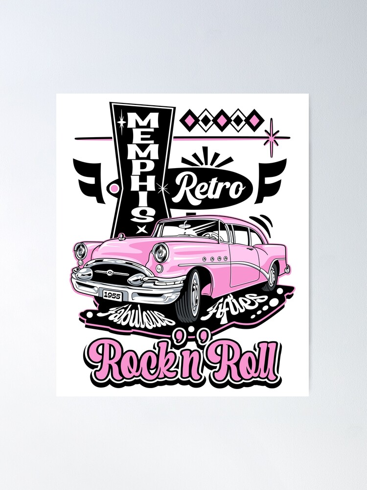 Rockabilly Style Pinup Girl Vintage Classic Hot Rod Rock and Roll Music |  Poster