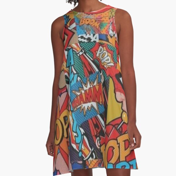 Super hero Pop Art A-Line Dress