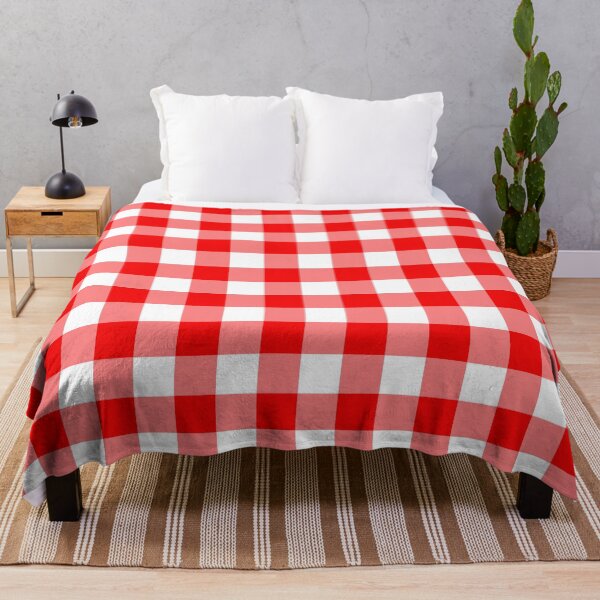 Item preview, Red gingham check pattern designed and sold by LaBelleMaison.