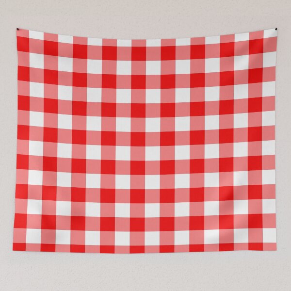 Item preview, Red gingham check pattern designed and sold by LaBelleMaison.