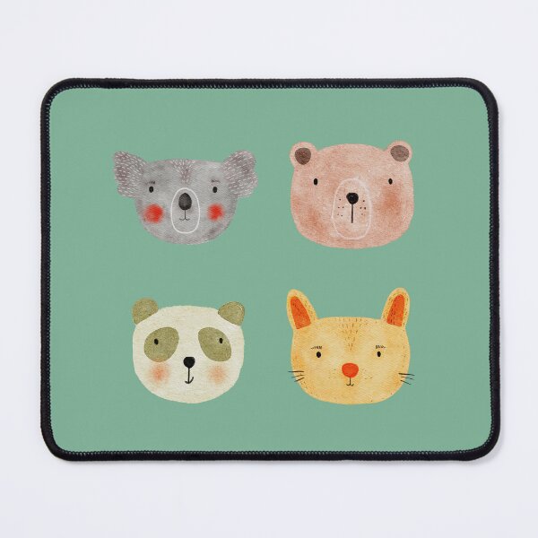 Item preview, Lindas caras de animales de acuarela Koala Coala Bear Panda Cat Zoo - Menta designed and sold by StudioAkubi.