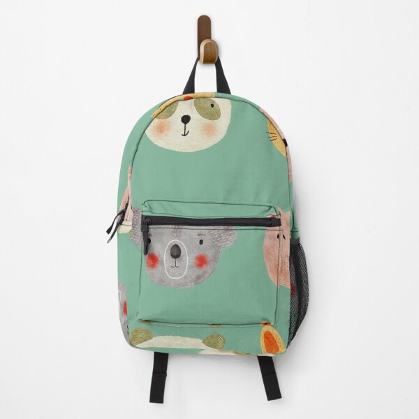 Item preview, Cute Watercolor Animal Faces Koala Coala Bear Panda Cat Zoo - Mint designed and sold by StudioAkubi.