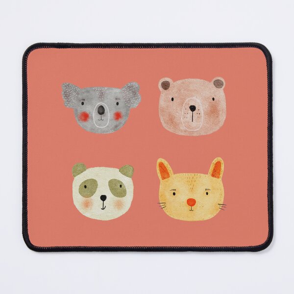 Item preview, Lindas caras de animales de acuarela Koala Coala Bear Panda Cat Zoo - Naranja designed and sold by StudioAkubi.