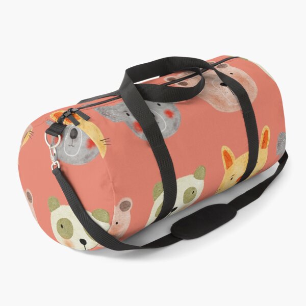 Item preview, Cute Watercolor Animal Faces Koala Coala Bear Panda Cat Zoo - Orange designed and sold by StudioAkubi.