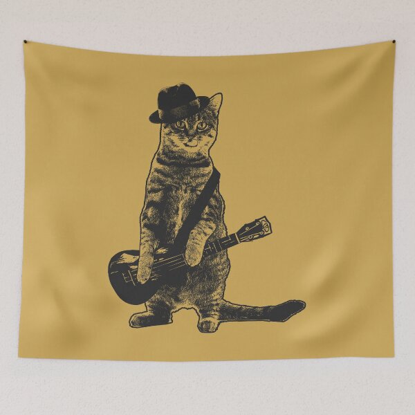 Item preview, Kitty wielding ukulele  designed and sold by autoboxdesign.