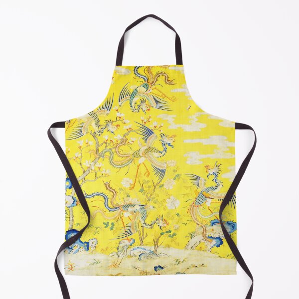 Item preview, Five Phoenixes in The Garden ,Chinese Imperial Bright Yellow Floral Tapestry designed and sold by BulganLumini.