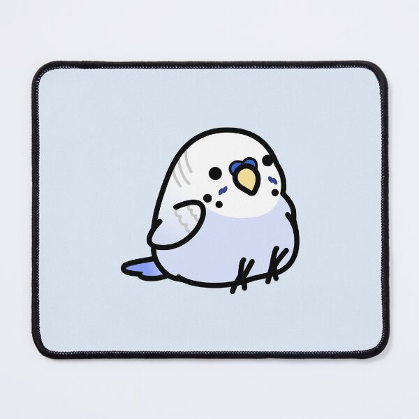 Item preview, Custom Chubby Dilute Blue Budgie Sitting designed and sold by birdhism.