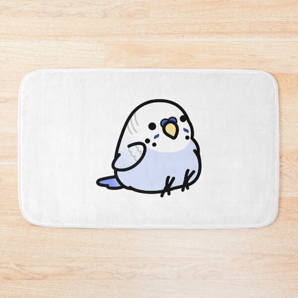 Item preview, Custom Chubby Dilute Blue Budgie Sitting designed and sold by birdhism.