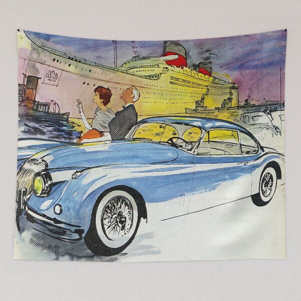 Item preview, Jaquar, Luxury car, Cruise Ship, Luxury Travel, Steamship, Rich People, Luxury Car Watercolor designed and sold by Nostrathomas66.