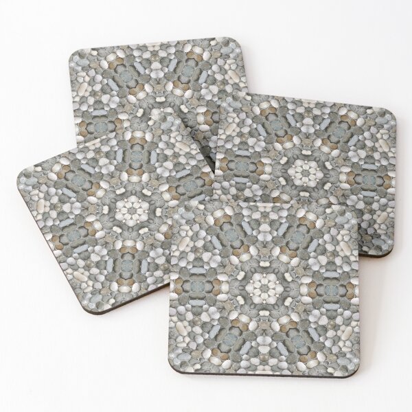 Item preview, creative kaleidoscopic design from naturally coloured beach pebbles designed and sold by mister-john.
