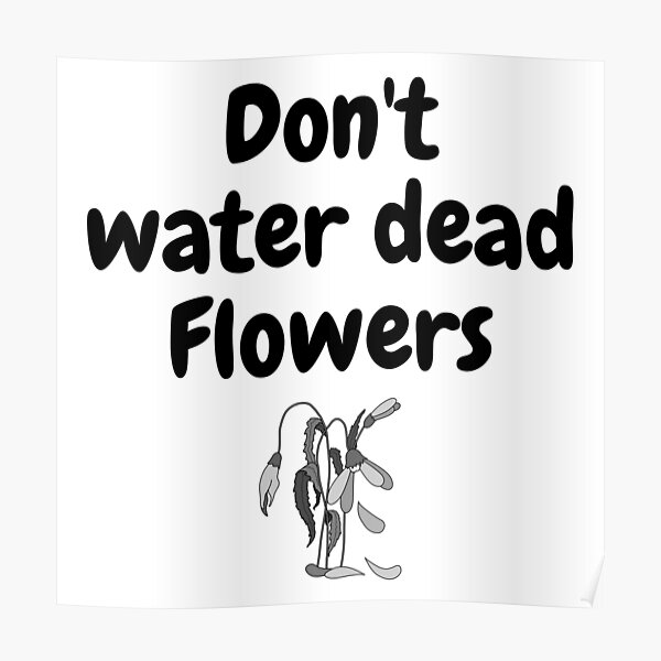 "Don't water dead flowers" Poster for Sale by tattooclumsey Redbubble