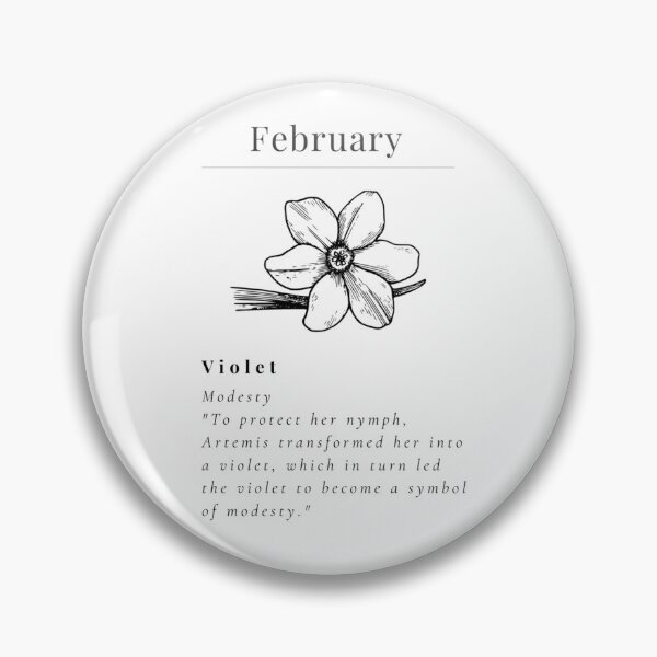 Item preview, Minimalistic Birth flower February Violet flower meaning Modesty designed and sold by StarsRainDown.