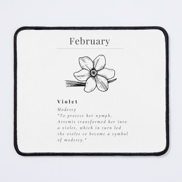 Item preview, Minimalistic Birth flower February Violet flower meaning Modesty designed and sold by StarsRainDown.
