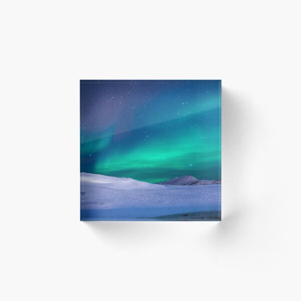 Aurora borealis Acrylic Block