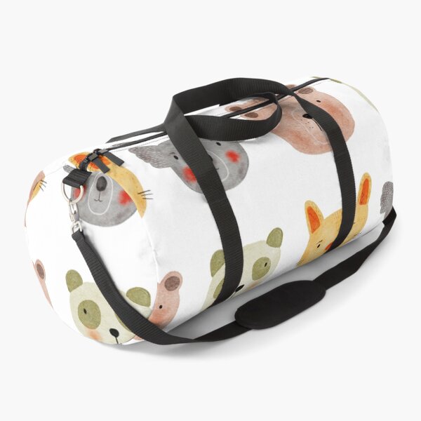 Item preview, Cute Watercolor Animal Faces Koala Coala Bear Panda Cat Zoo - White designed and sold by StudioAkubi.