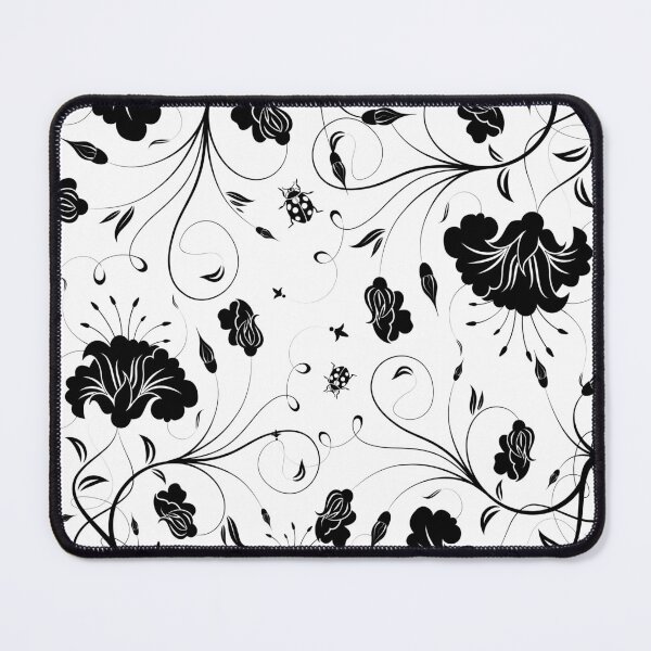 Item preview, Floral Texture-black & white flowers designed and sold by badretop.