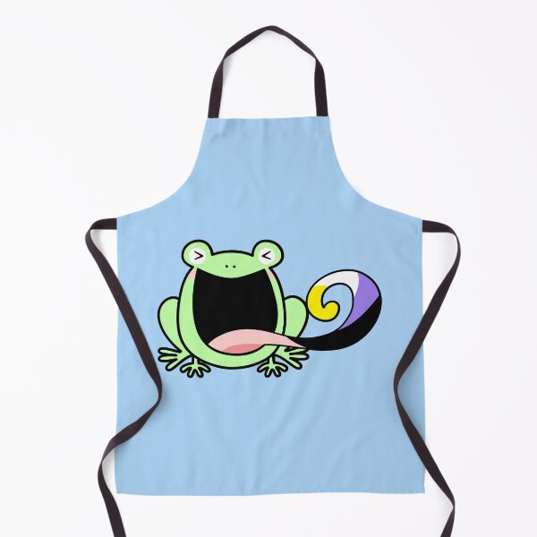 Item preview, LGBTQ Non-Binary Pride flag frog designed and sold by pookkudesign.